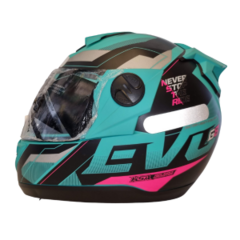 CAPACETE PROTORK EVOLUTION G8 EVO VERDE/ROSA