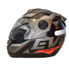 CAPACETE PROTORK EVOLUTION G8 EVO CINZA/LARANJA