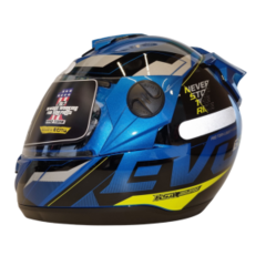 CAPACETE PROTORK EVOLUTION G8 EVO AZUL/AMARELO