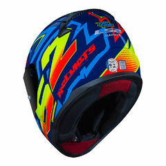 CAPACETE LS2 RAPID FF353 TAGLINE AZUL / AMARELO - Mobivile - Motos, Capacetes e Acessórios