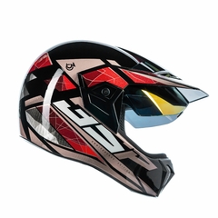 CAPACETE BIEFFE 3 SPORT 30TH PRETO / VERMELHO