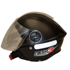 CAPACETE PROTORK NEW LIBERTY THREE PRETO FOSCO - Mobivile - Motos, Capacetes e Acessórios