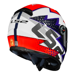 CAPACETE LS2 FF358 CLASSIC SPEEDY BRANCO/LARANJA - Mobivile - Motos, Capacetes e Acessórios