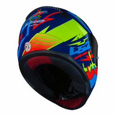 CAPACETE LS2 RAPID FF353 TAGLINE AZUL / AMARELO - Mobivile - Motos, Capacetes e Acessórios