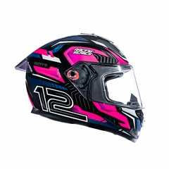 CAPACETE BIEFFE B-12 MISANO PRETO / ROSA - comprar online