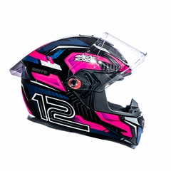 Imagem do CAPACETE BIEFFE B-12 MISANO PRETO / ROSA