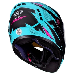 CAPACETE PEELS ICON C/ OCULOS FAST VERDE AGUA / ROSA FOSCO - comprar online