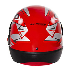 CAPACETE SAN MARINO VERMELHO BRILHANTE GRAFIC - Mobivile - Motos, Capacetes e Acessórios