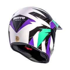 CAPACETE BIEFFE 3 SPORT HILLS BRANCO / ROXO