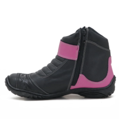 BOTA ATRON MOTOC. FEM. ROSA/PRETA - COURO FLOATER - 271 - loja online