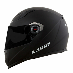 CAPACETE LS2 FF358 CLASSIC MONOCOLOR PRETO FOSCO na internet