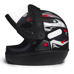 CAPACETE SAN MARINO PRETO BRILHANTE GRAFIC - comprar online