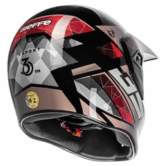 CAPACETE BIEFFE 3 SPORT 30TH PRETO / VERMELHO