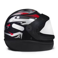 CAPACETE SAN MARINO PRETO BRILHANTE GRAFIC - Mobivile - Motos, Capacetes e Acessórios