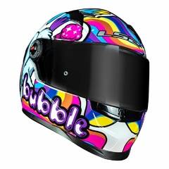 CAPACETE LS2 FF358 CLASSIC BUBBLE BRANCO - Mobivile - Motos, Capacetes e Acessórios