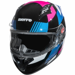 CAPACETE BIEFFE B-40 SPECT PRETO / ROSA - Mobivile - Motos, Capacetes e Acessórios