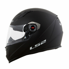 CAPACETE LS2 FF358 CLASSIC MONOCOLOR PRETO FOSCO