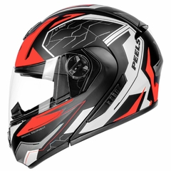 CAPACETE PEELS U-RB2 OCEAN PRETO / VERMELHO FOSCO - Mobivile - Motos, Capacetes e Acessórios