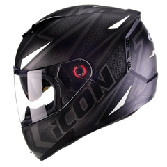 CAPACETE PEELS ICON C/ OCULOS FAST PRETO FOSCO / BRANCO