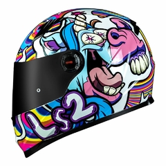 CAPACETE LS2 FF358 CLASSIC BUBBLE BRANCO na internet