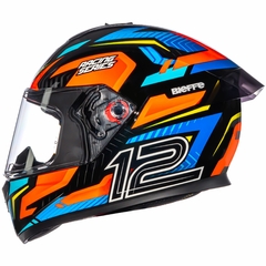 CAPACETE BIEFFE B-12 MISANO PRETO / LARANJA - comprar online