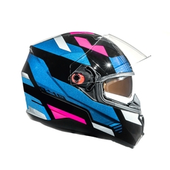 CAPACETE BIEFFE B-40 SPECT PRETO / ROSA