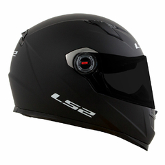 CAPACETE LS2 FF358 CLASSIC MONOCOLOR PRETO FOSCO - loja online