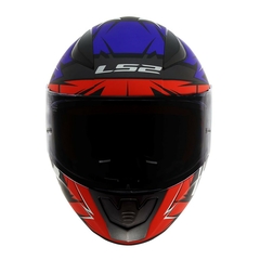 CAPACETE LS2 RAPID FF353 CROMO PRETO / VERMELHO / AZUL FOSCO - Mobivile - Motos, Capacetes e Acessórios