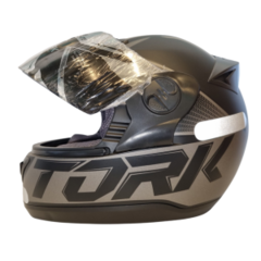 CAPACETE PROTORK EVOLUTION G7 PRETO FOSCO/CINZA