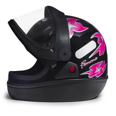 CAPACETE SAN MARINO PRETO BRILHANTE FEM. - comprar online