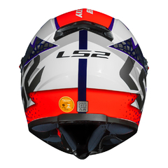 Imagem do CAPACETE LS2 FF358 CLASSIC SPEEDY BRANCO/LARANJA