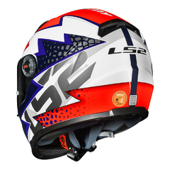 CAPACETE LS2 FF358 CLASSIC SPEEDY BRANCO/LARANJA - loja online