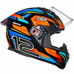 CAPACETE BIEFFE B-12 MISANO PRETO / LARANJA na internet