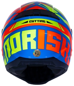 CAPACETE NORISK RAZOR CUTTING LT AZUL/AMARELO/VERMELHO na internet