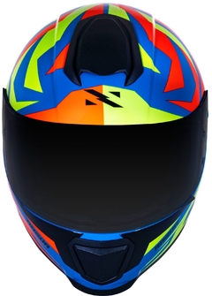 CAPACETE NORISK RAZOR CUTTING LT AZUL/AMARELO/VERMELHO - loja online