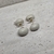 double mini egg earrings - off white on internet