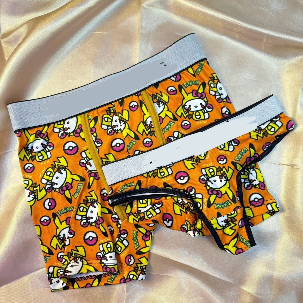 Dúo de boxer y tanga Hello Kitty & Pikachu