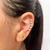 Brinco Ear Cuff com Pedras Zircônia Prata 925