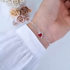 Pulseira Coração Vermelho