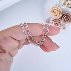 Colar Choker Elo Coração 45cm