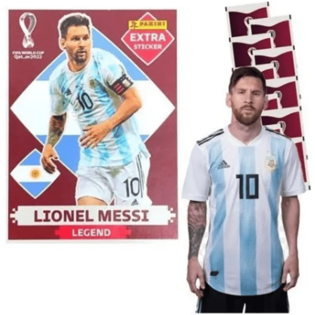 Figurinha Lionel Messi Bordô Copa 2022 Legend - Promoção