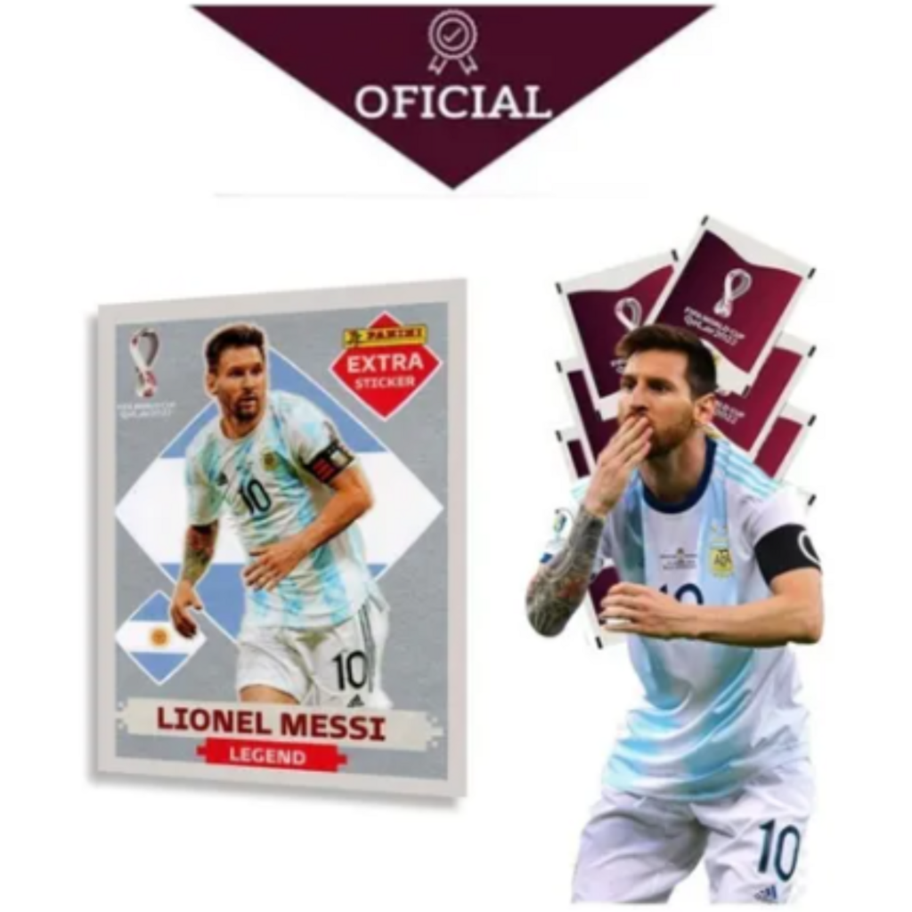 Figurinha Lionel Messi Bordô Copa 2022 Legend - Promoção