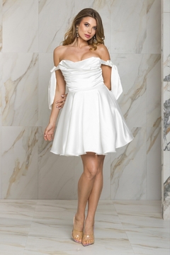 vestido satin blanco