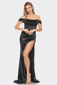 vestido satén - Dulce Store