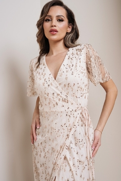 vestido pegado brilloso - comprar en línea