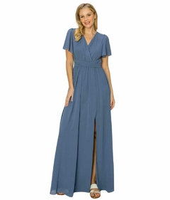 Vestido con cinto abertura - comprar en línea