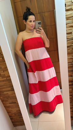 Vestido Rosa e Vermelho - comprar online