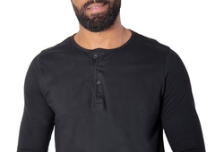 CAMISETA HENLEY MANGA LONGA - loja online