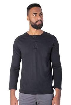 CAMISETA HENLEY MANGA LONGA - comprar online