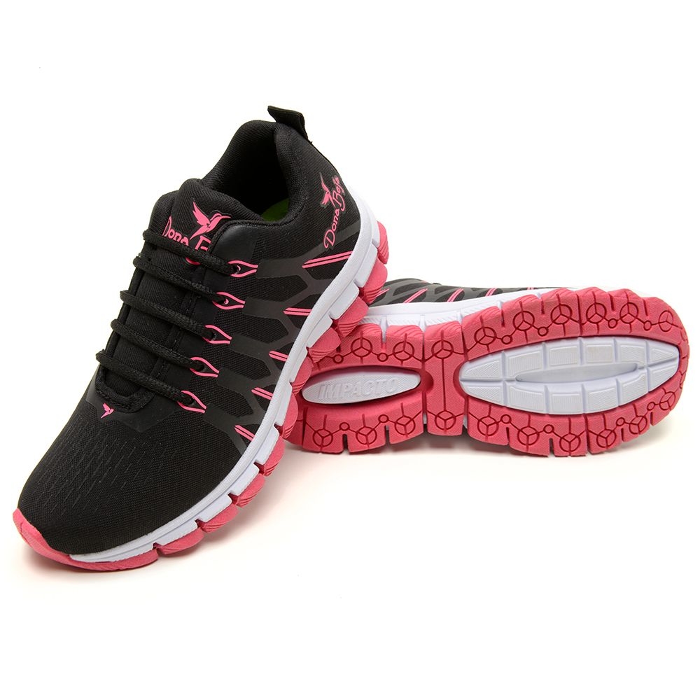 Tenis feminino best sale preto e vermelho